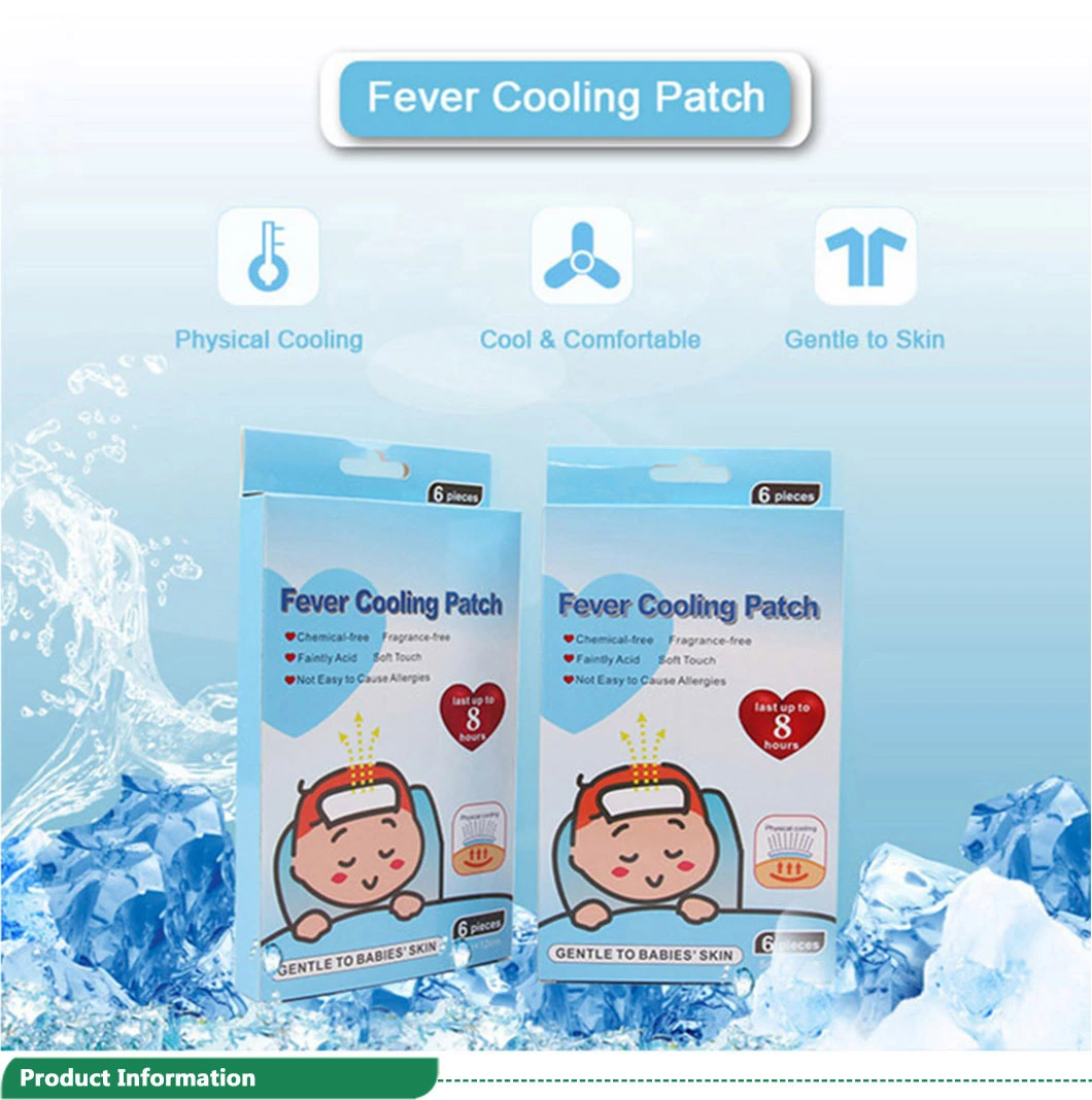 Wholesale Medical Hydrogel Fever Cooling Gel Patch for Baby Fever Cooling