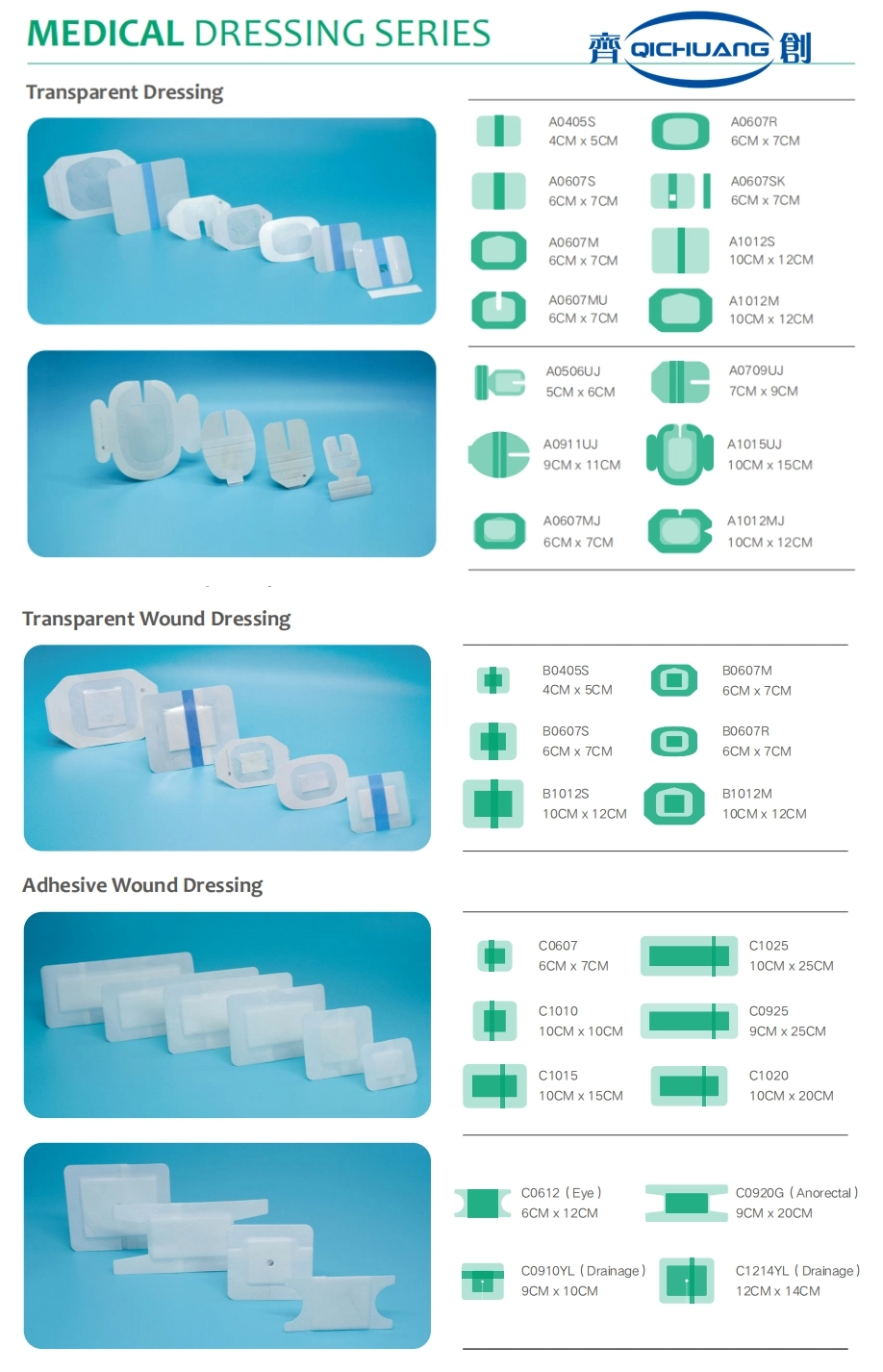 Manufacturer Adhesive Wound Aseptic Medical Dressing