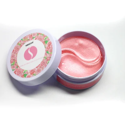 Producto popular, extracto de rosa rosa, parche para ojos, máscara, gel para ojos de colágeno no tóxico, parche de gel para debajo de los ojos