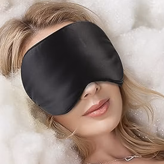 Antifaz para dormir de seda imitada con correa elástica personalizada
