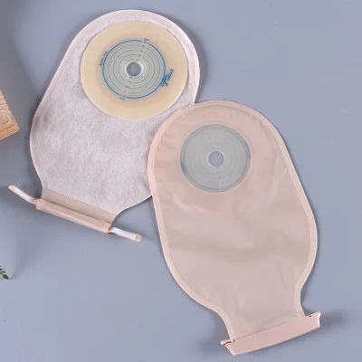 Bolsa de ostomía desechable de 60 mm transparente de una pieza al por mayor de fábrica